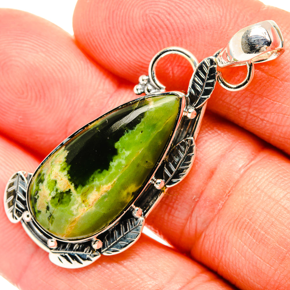 Chrome Diopside Pendants handcrafted by Anasilvercos - PD31712