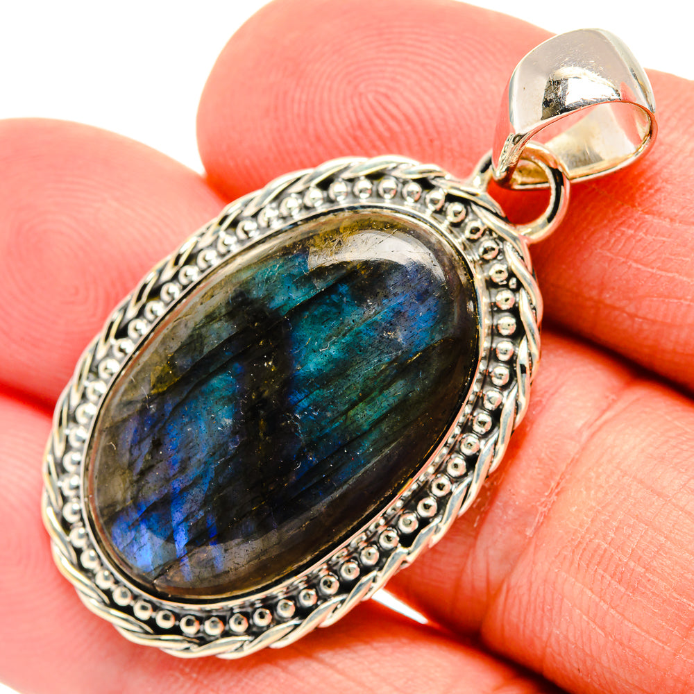 Rainbow Moonstone Pendants handcrafted by Anasilvercos - PD31757