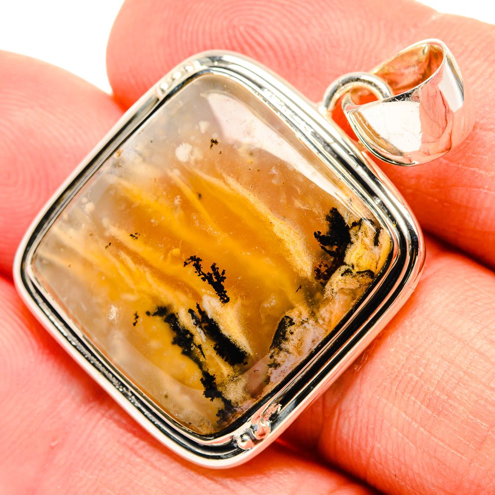 Germany Psilomelane Dendrite Pendants handcrafted by Anasilvercos - PD31759