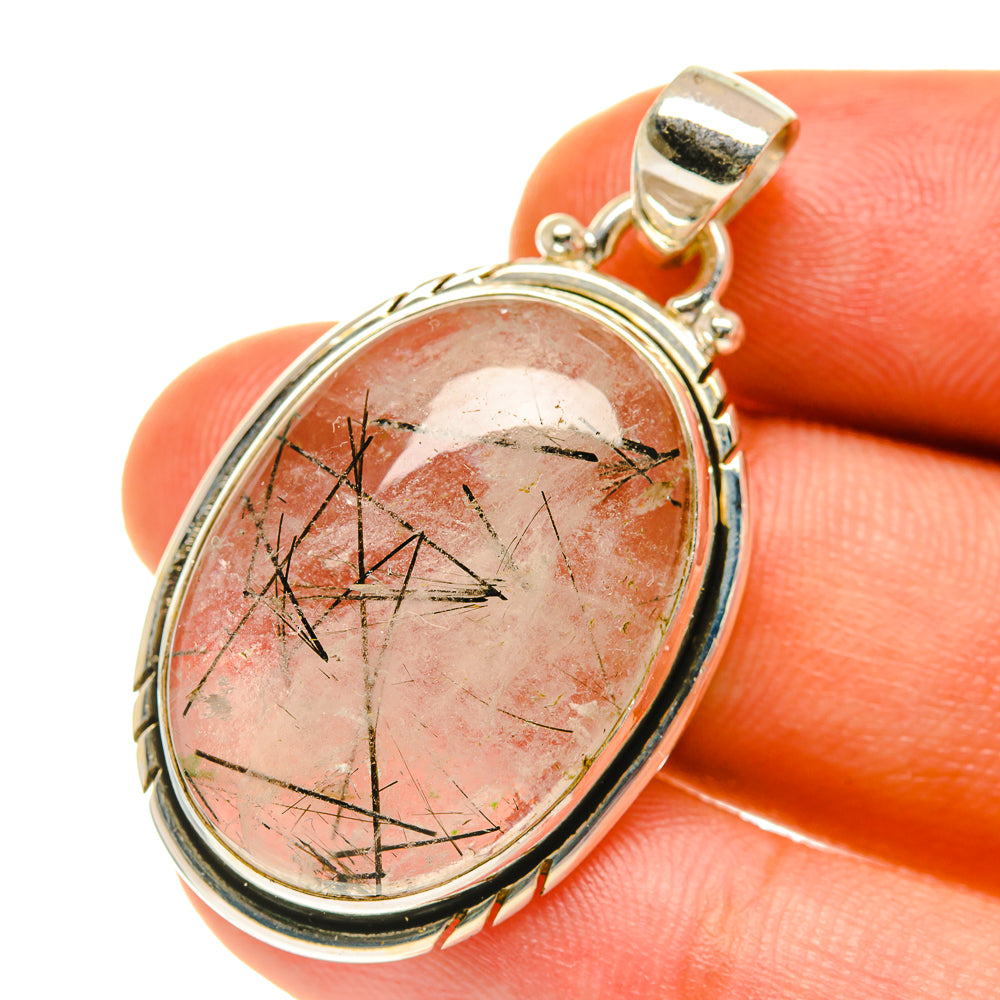 Tourmalinated Quartz Pendants handcrafted by Anasilvercos - PD3176