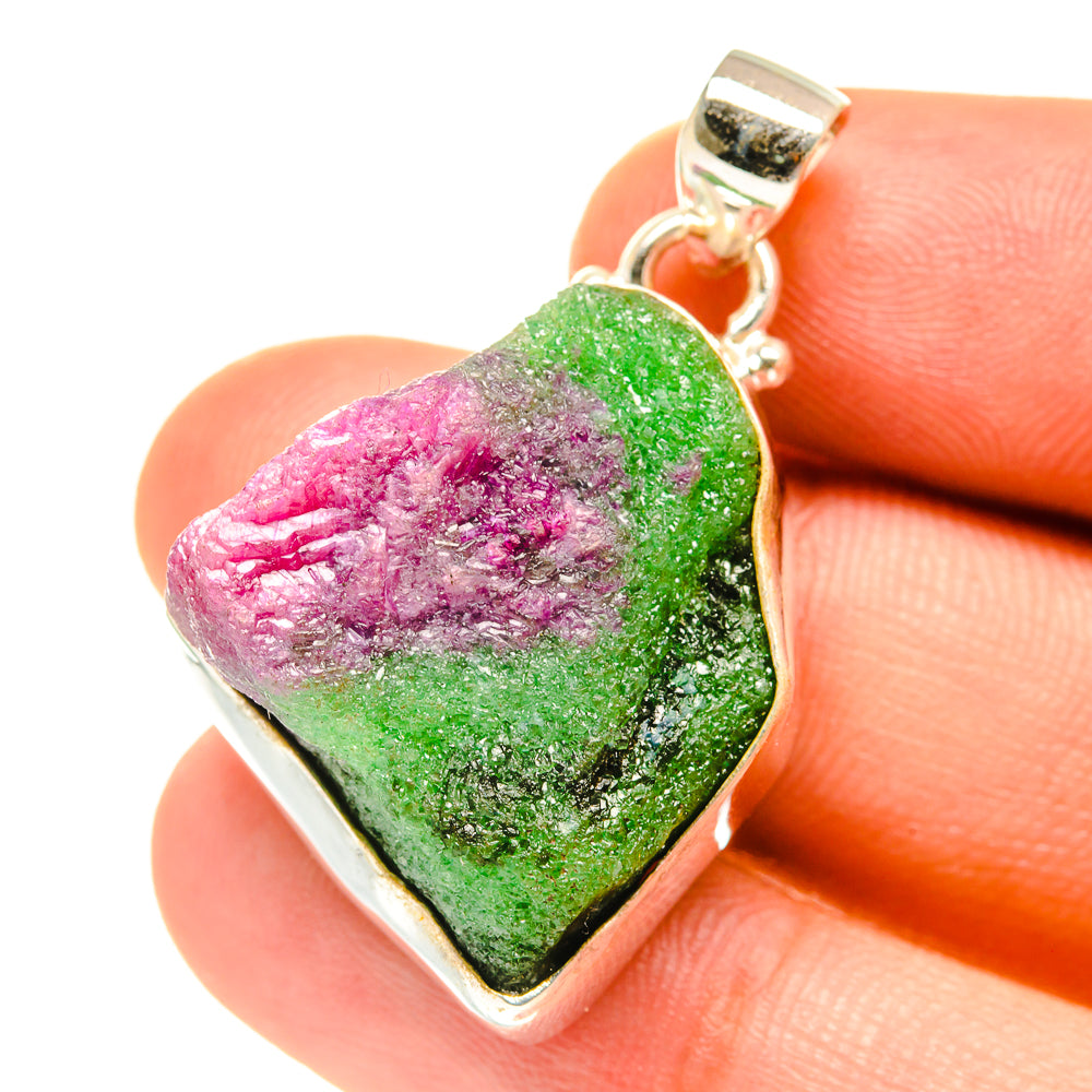 Ruby Zoisite Pendants handcrafted by Anasilvercos - PD3177