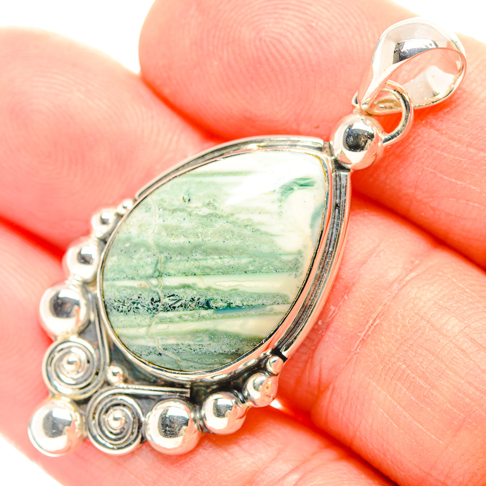 Plume Agate Pendants handcrafted by Anasilvercos - PD31805
