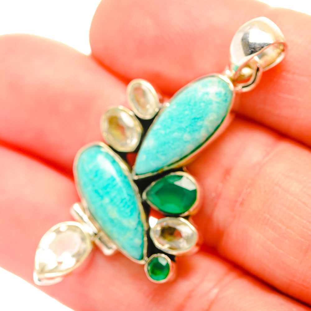 Rainbow Moonstone Pendants handcrafted by Anasilvercos - PD31830