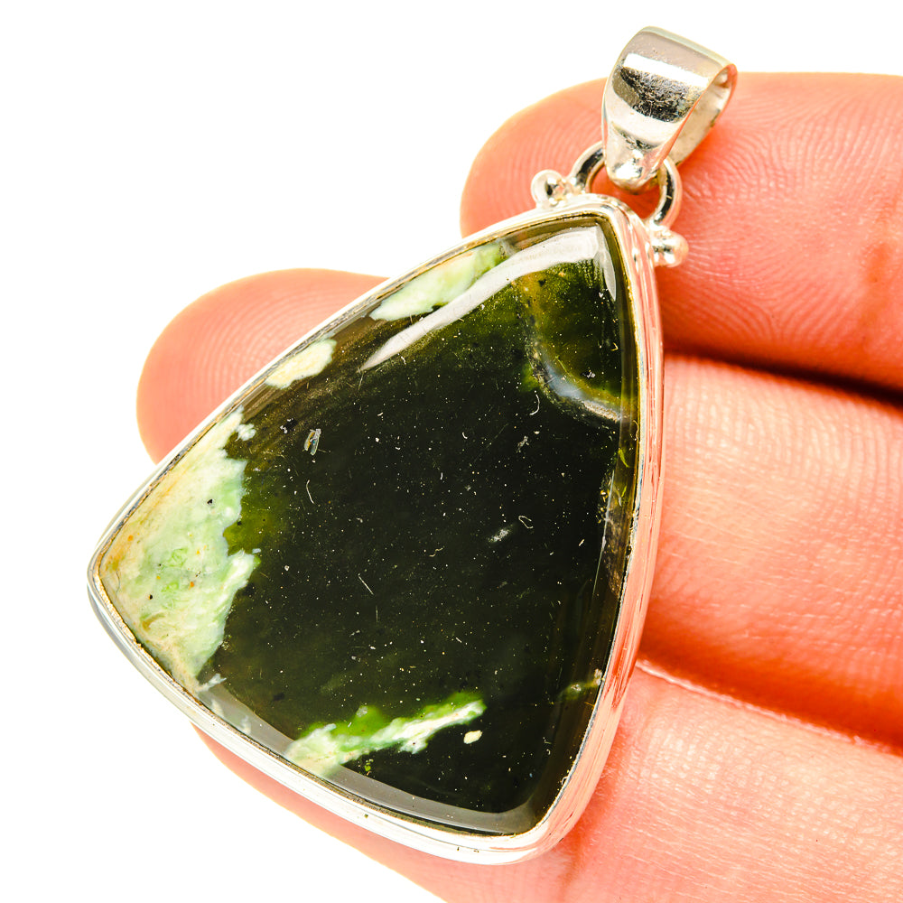 Australian Green Opal Pendants handcrafted by Anasilvercos - PD3183