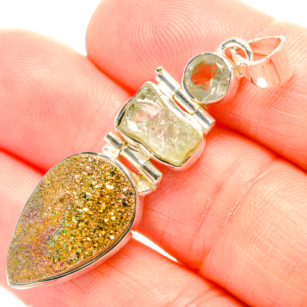 Seraphinite Pendants handcrafted by Anasilvercos - PD31843