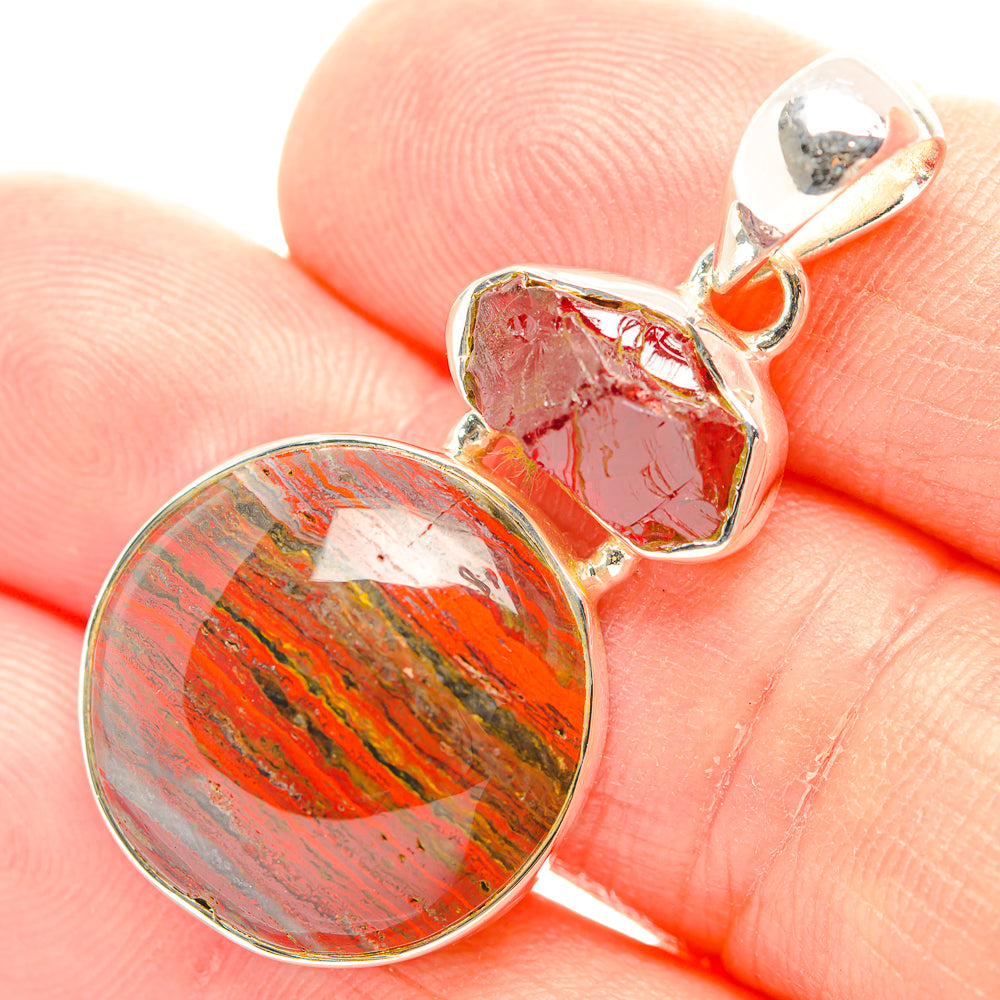 Red Jasper Pendants handcrafted by Anasilvercos - PD31848