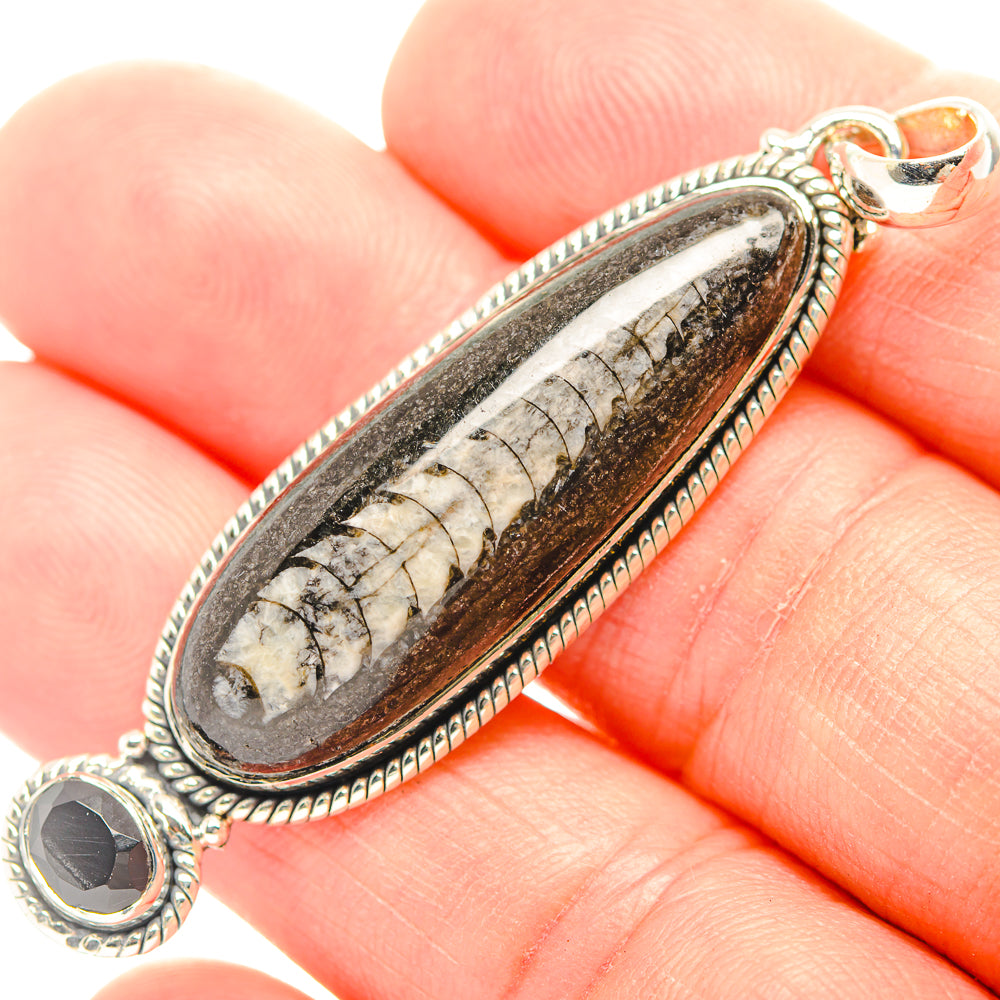 Orthoceras Fossil Pendants handcrafted by Anasilvercos - PD31855