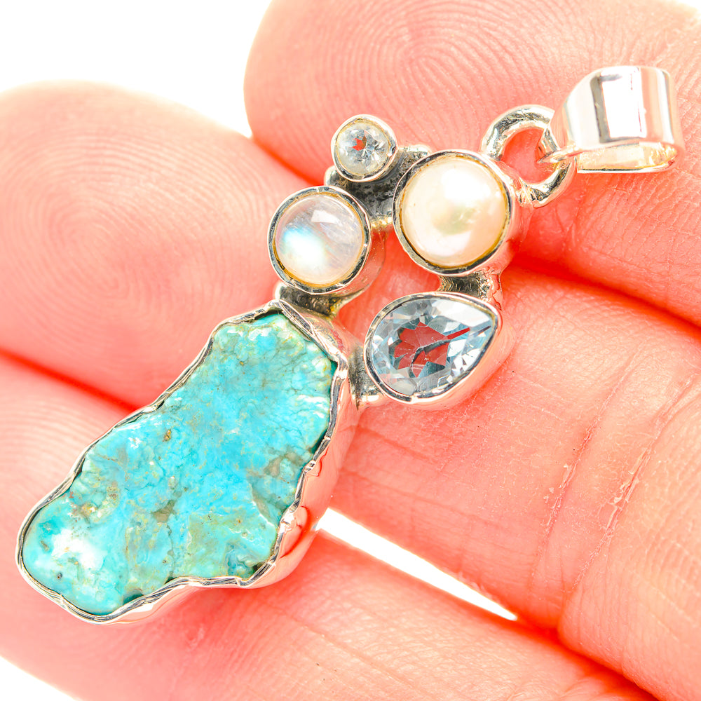 Chrysocolla Pendants handcrafted by Anasilvercos - PD31857
