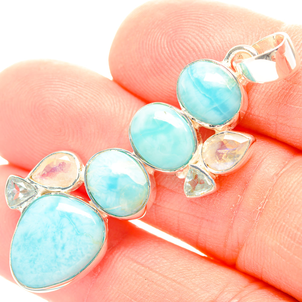Larimar Pendants handcrafted by Anasilvercos - PD31858