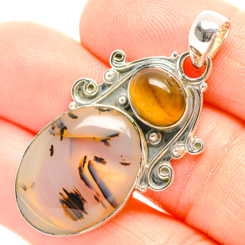 Montana Agate Pendants handcrafted by Anasilvercos - PD31860
