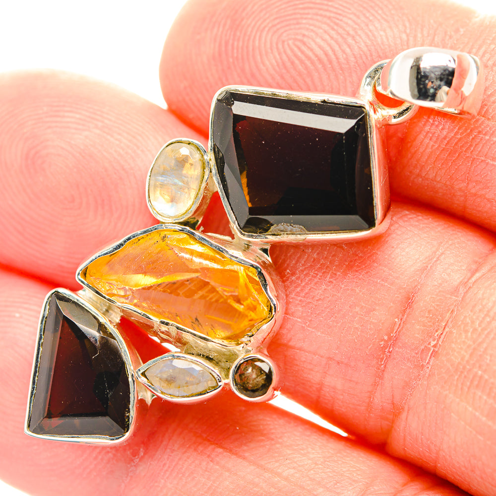 Smoky Quartz Pendants handcrafted by Anasilvercos - PD31863