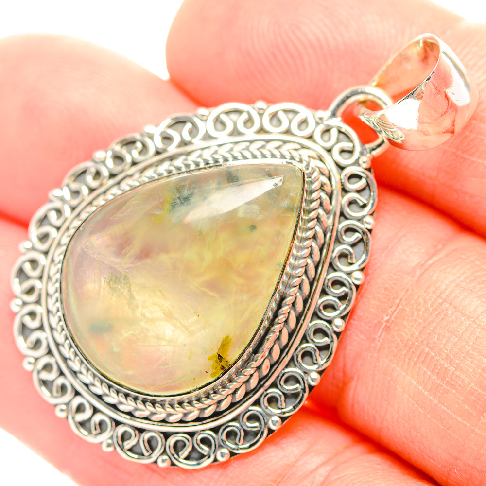 Prehnite Pendants handcrafted by Anasilvercos - PD31879