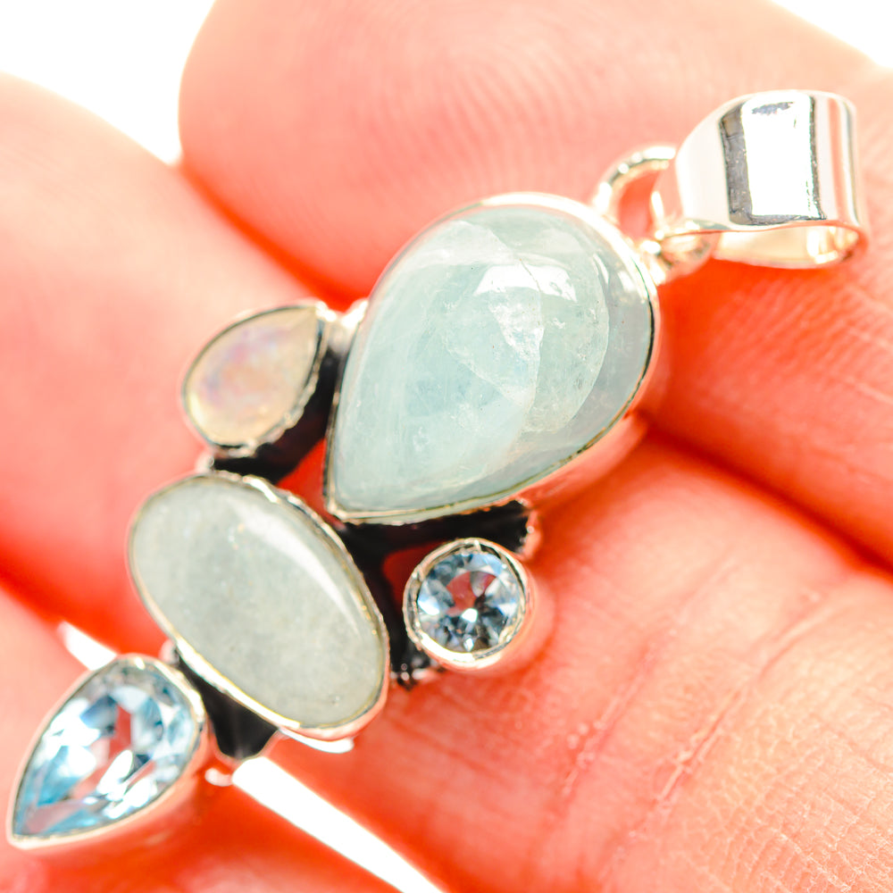 Aquamarine Pendants handcrafted by Anasilvercos - PD31885