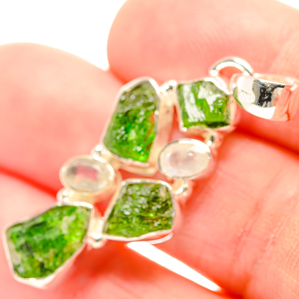 Chrome Diopside Pendants handcrafted by Anasilvercos - PD31888