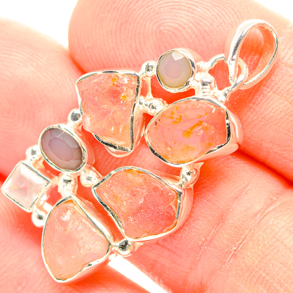 Rose Quartz Pendants handcrafted by Anasilvercos - PD31889