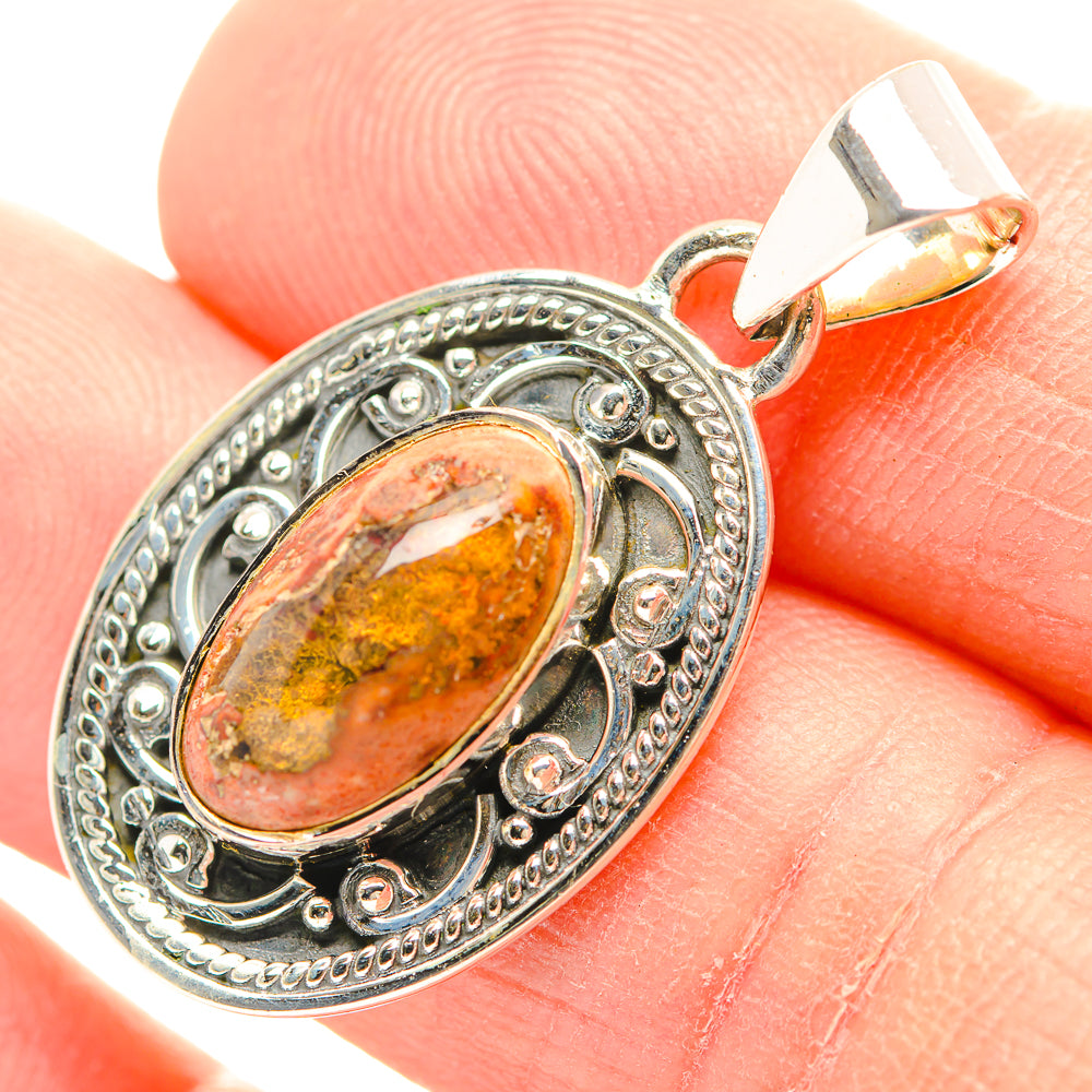 Mexican Fire Opal Pendants handcrafted by Anasilvercos - PD31922