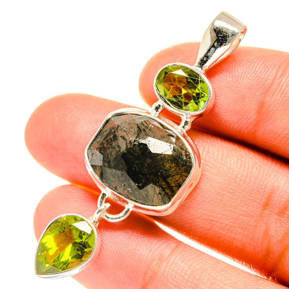 Green Moss Agate Pendants handcrafted by Anasilvercos - PD3193