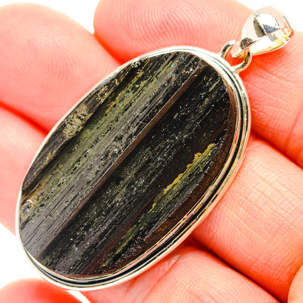 Green Tourmaline Pendants handcrafted by Anasilvercos - PD31939