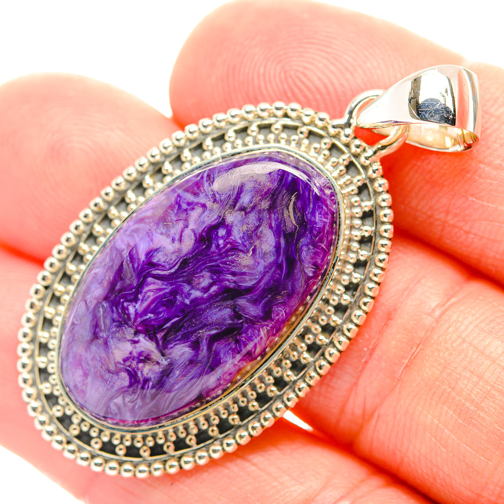 Charoite Pendants handcrafted by Anasilvercos - PD31946