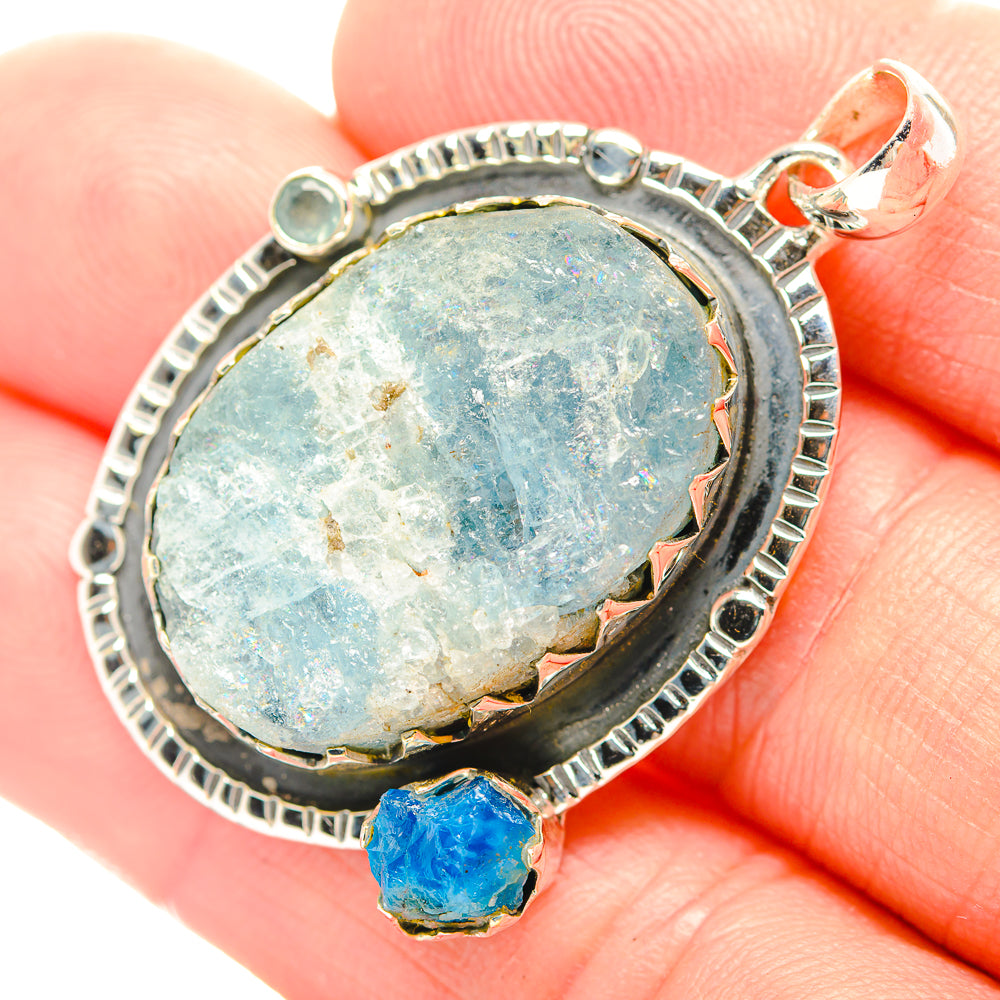 Aquamarine Pendants handcrafted by Anasilvercos - PD31949