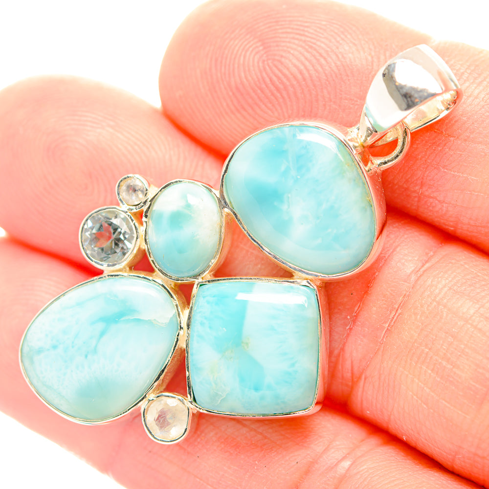 Larimar Pendants handcrafted by Anasilvercos - PD31964