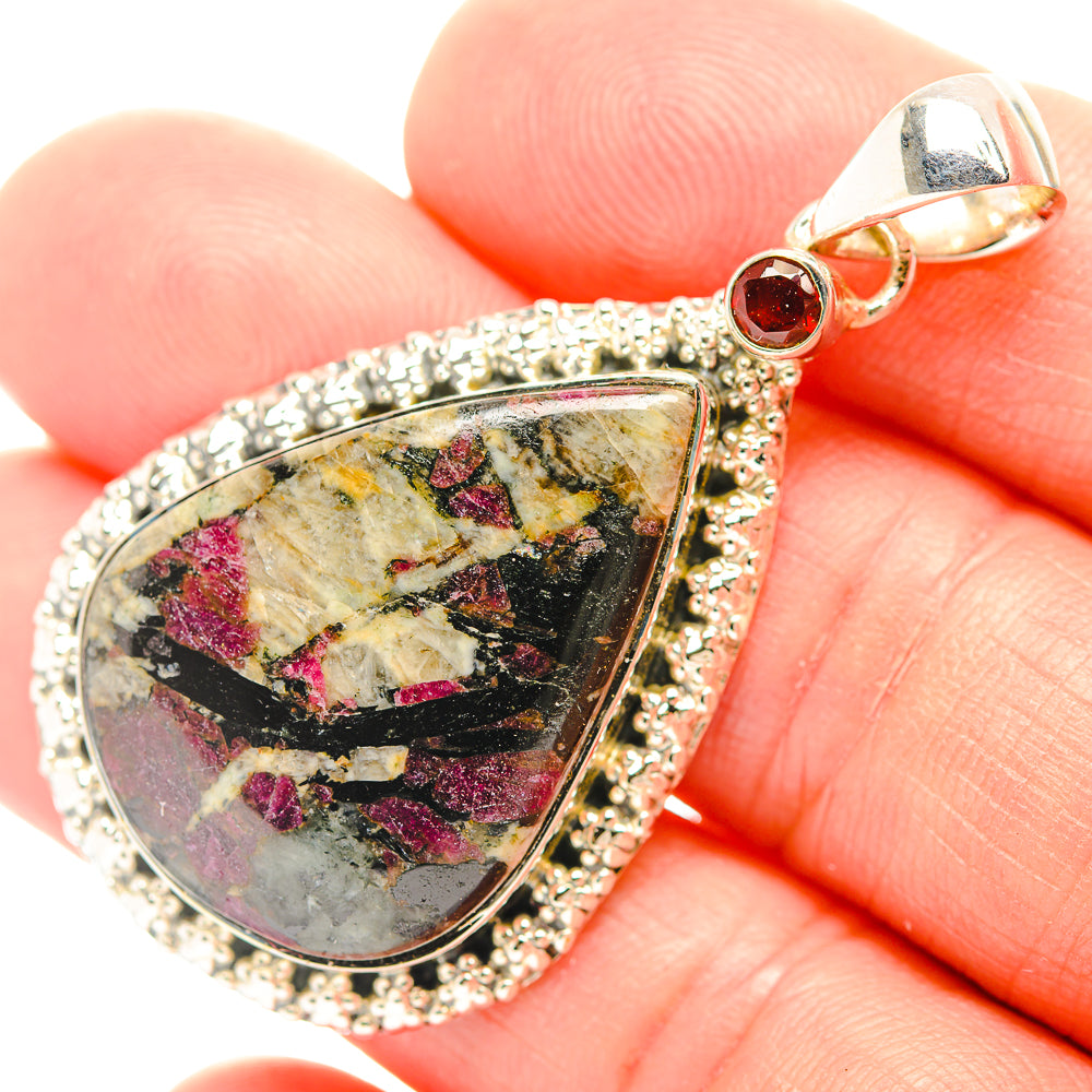 Russian Eudialyte Pendants handcrafted by Anasilvercos - PD31971