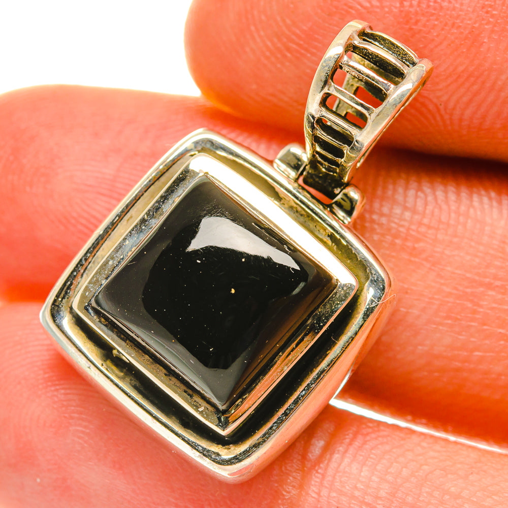 Black Onyx Pendants handcrafted by Anasilvercos - PD3198