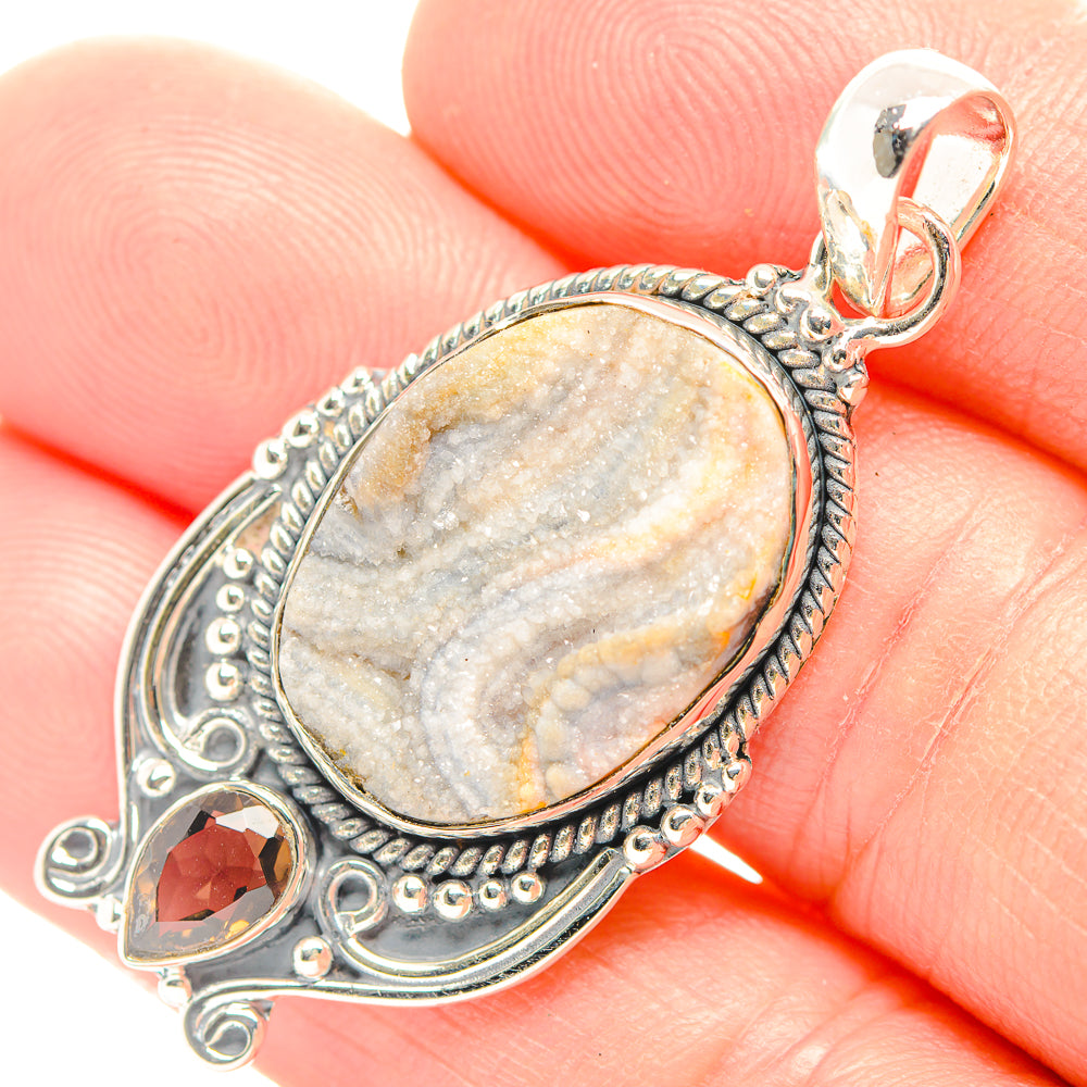 Desert Druzy Pendants handcrafted by Anasilvercos - PD31987