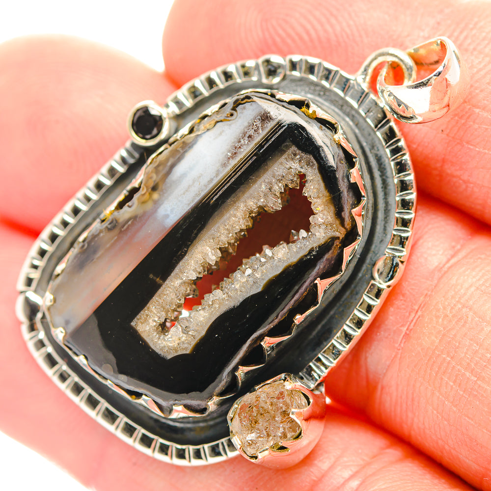 Coconut Geode Slice Pendants handcrafted by Anasilvercos - PD31990