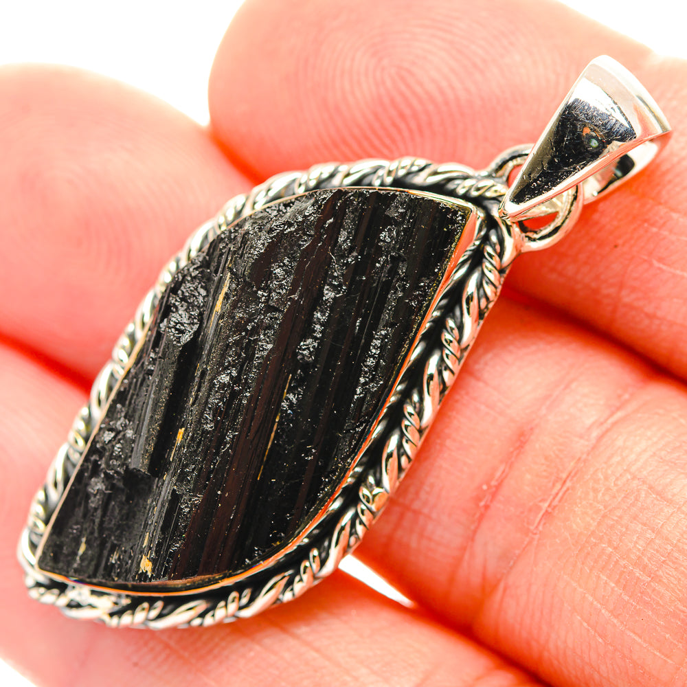 Black Tourmaline Pendants handcrafted by Anasilvercos - PD31994