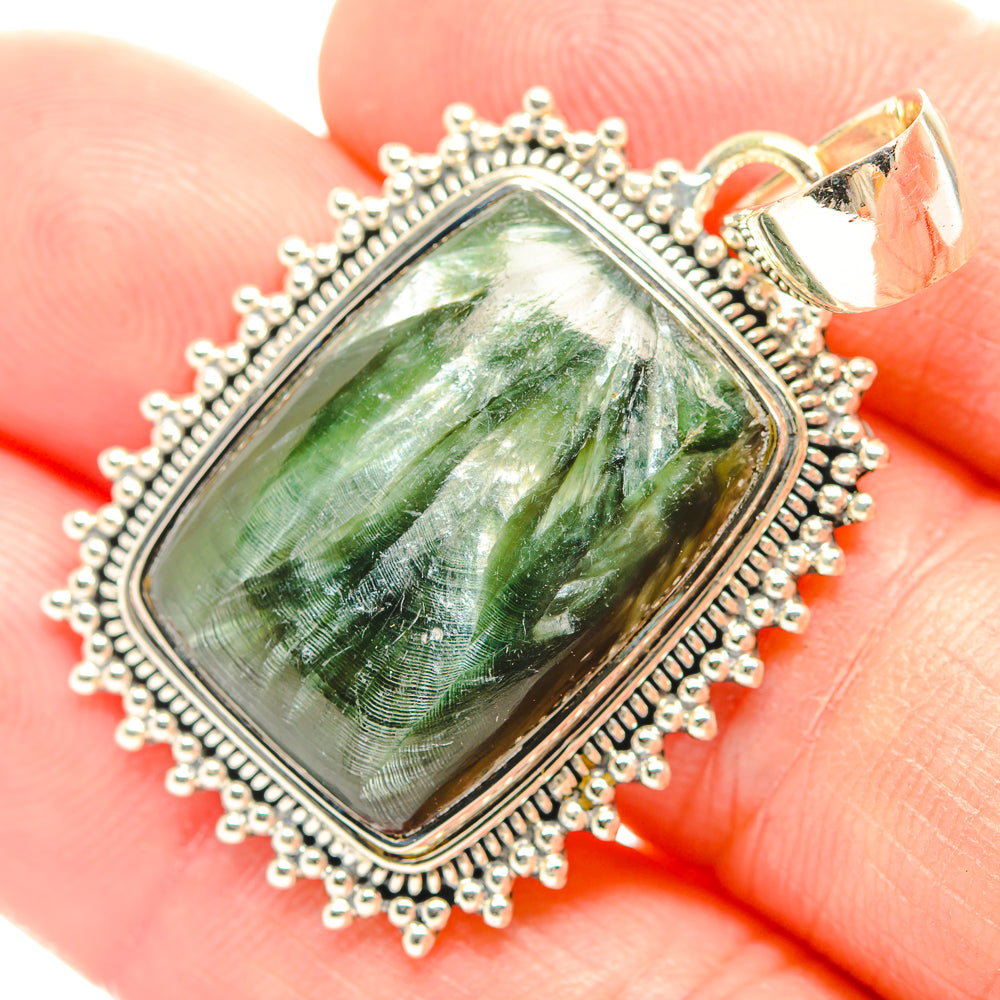 Seraphinite Pendants handcrafted by Anasilvercos - PD31996