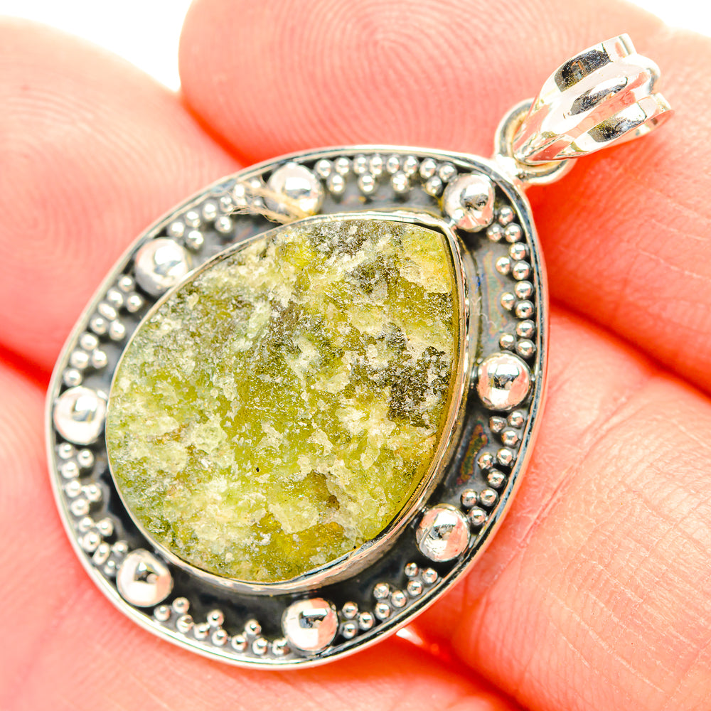 Green Fuchsite Pendants handcrafted by Anasilvercos - PD31998