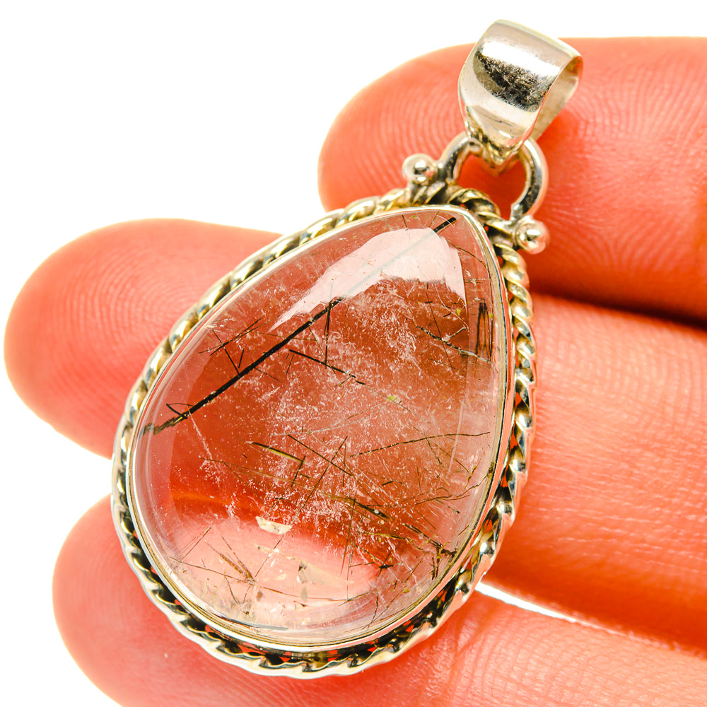 Tourmalinated Quartz Pendants handcrafted by Anasilvercos - PD3200