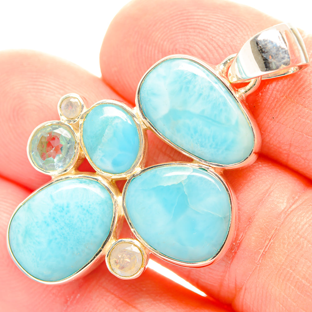 Larimar Pendants handcrafted by Anasilvercos - PD32006