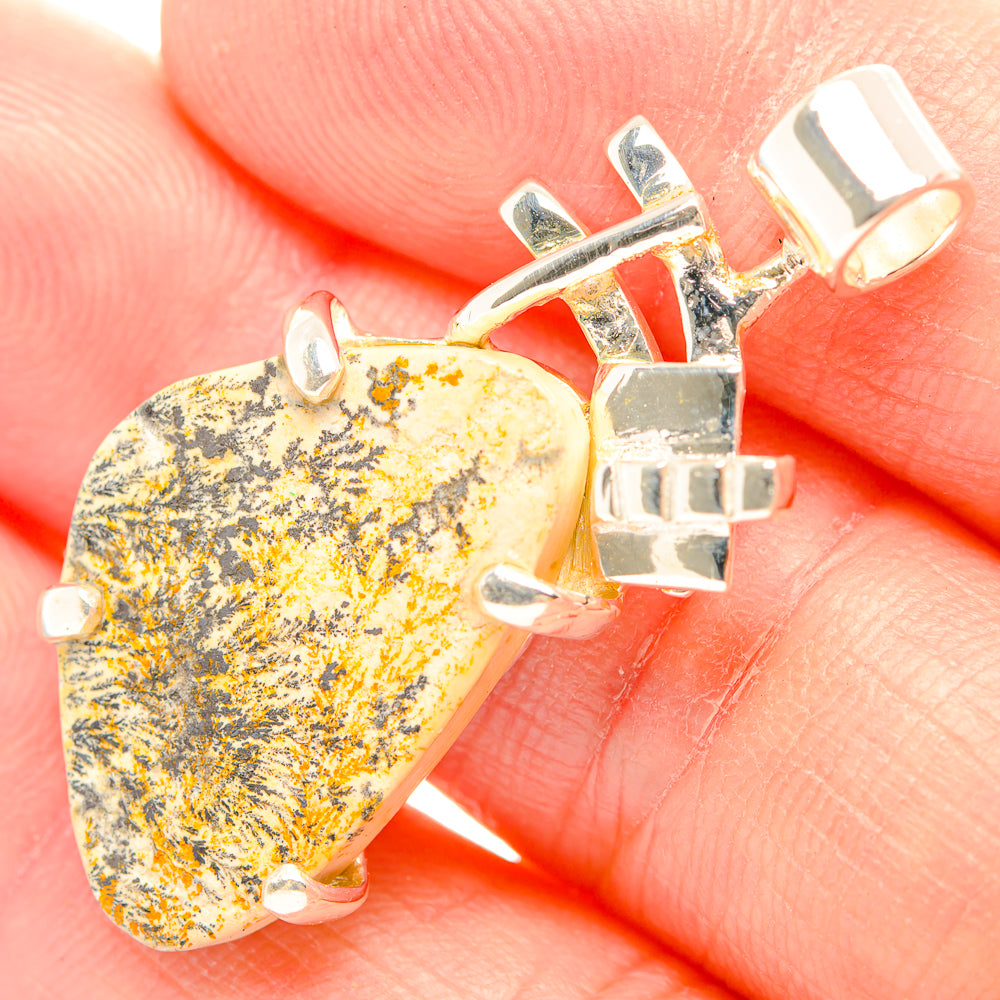 Germany Psilomelane Dendrite Pendants handcrafted by Anasilvercos - PD32007