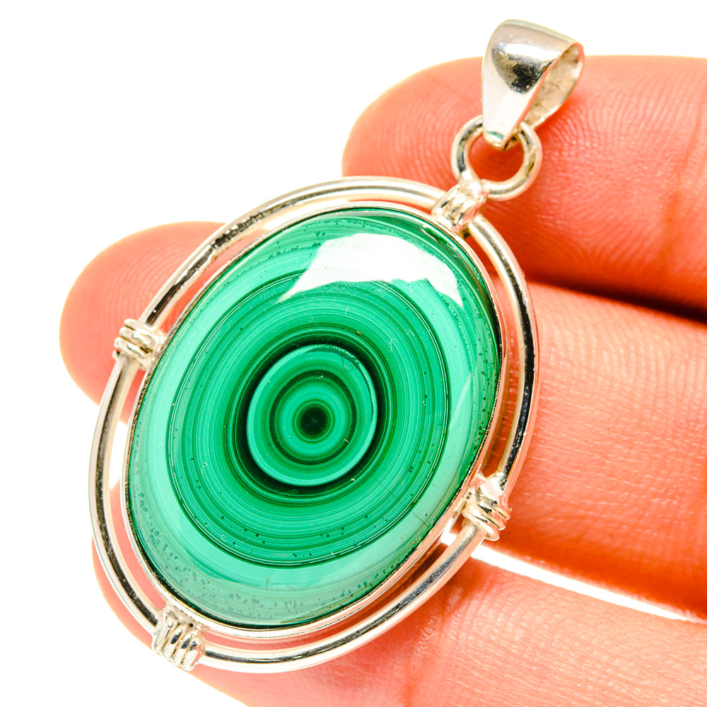Malachite Pendants handcrafted by Anasilvercos - PD3201