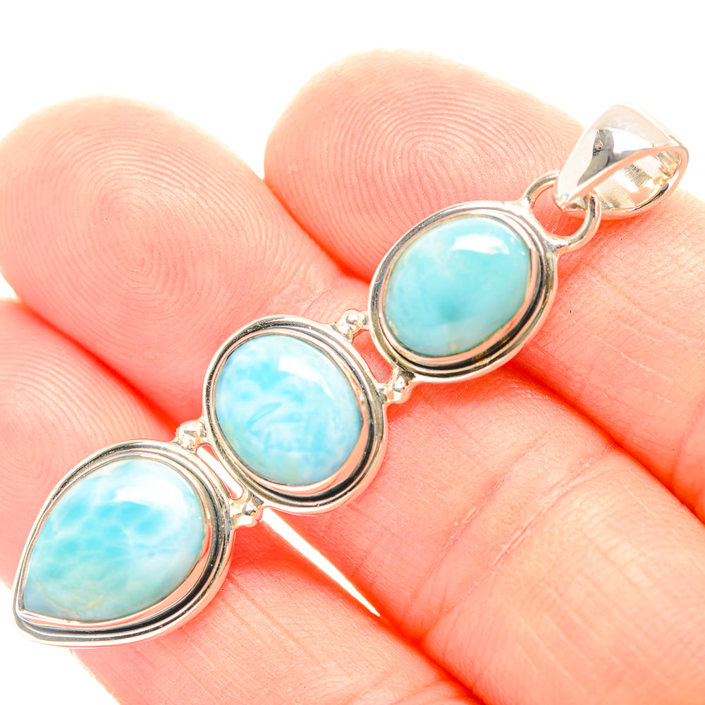 Larimar Pendants handcrafted by Anasilvercos - PD32010
