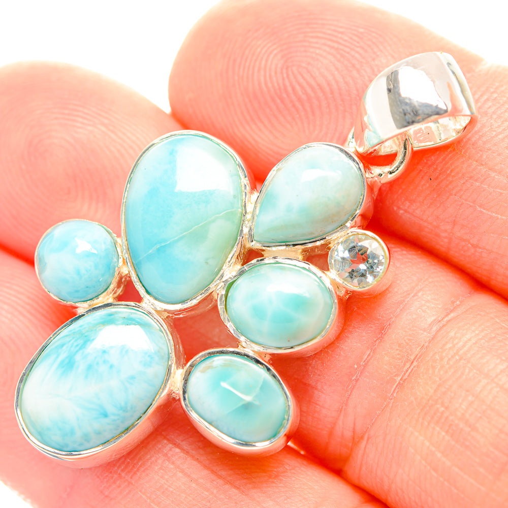 Larimar Pendants handcrafted by Anasilvercos - PD32013