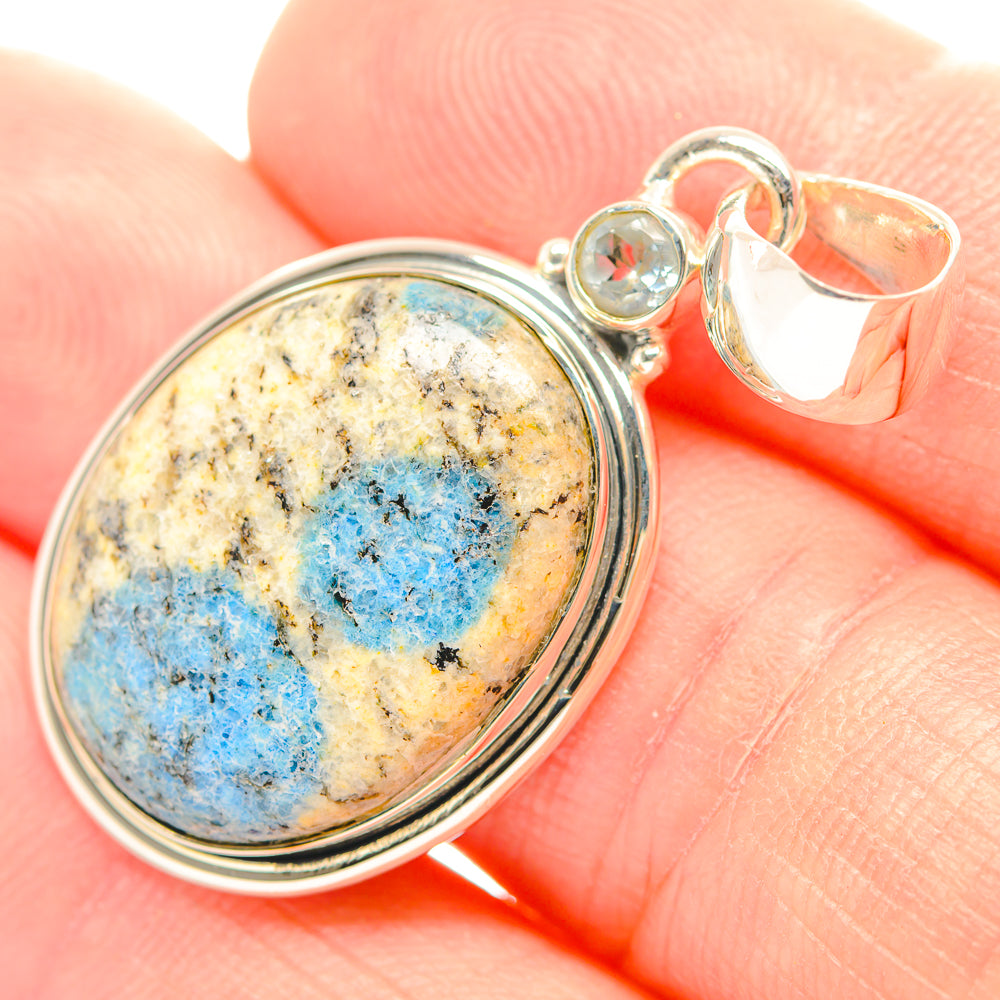 K2 Blue Azurite Pendants handcrafted by Anasilvercos - PD32018