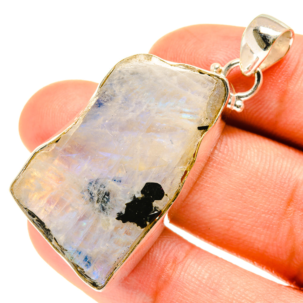 Rainbow Moonstone Pendants handcrafted by Anasilvercos - PD3202