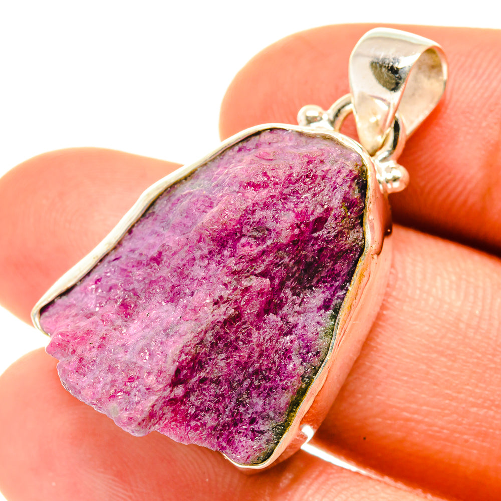 Ruby Zoisite Pendants handcrafted by Anasilvercos - PD3203