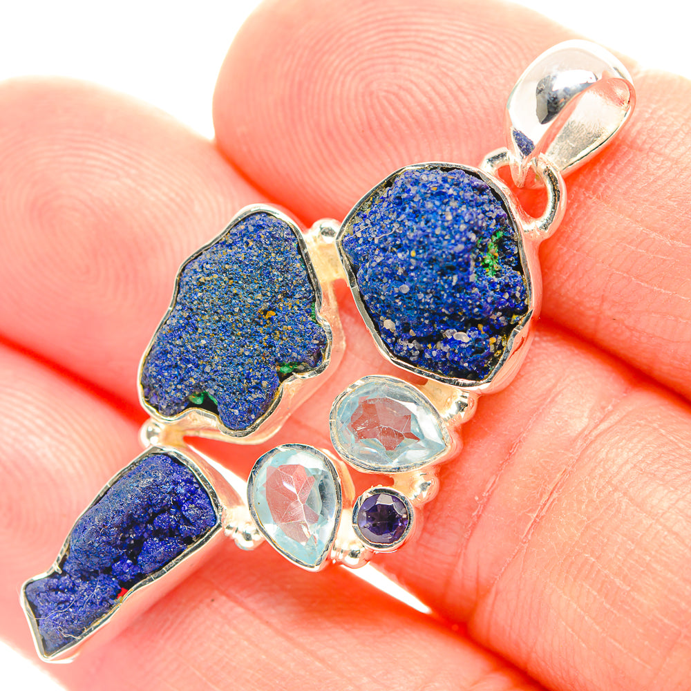 Azurite Pendants handcrafted by Anasilvercos - PD32031