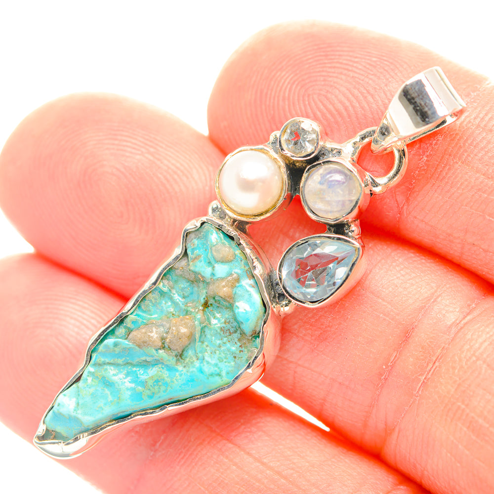 Chrysocolla Pendants handcrafted by Anasilvercos - PD32041