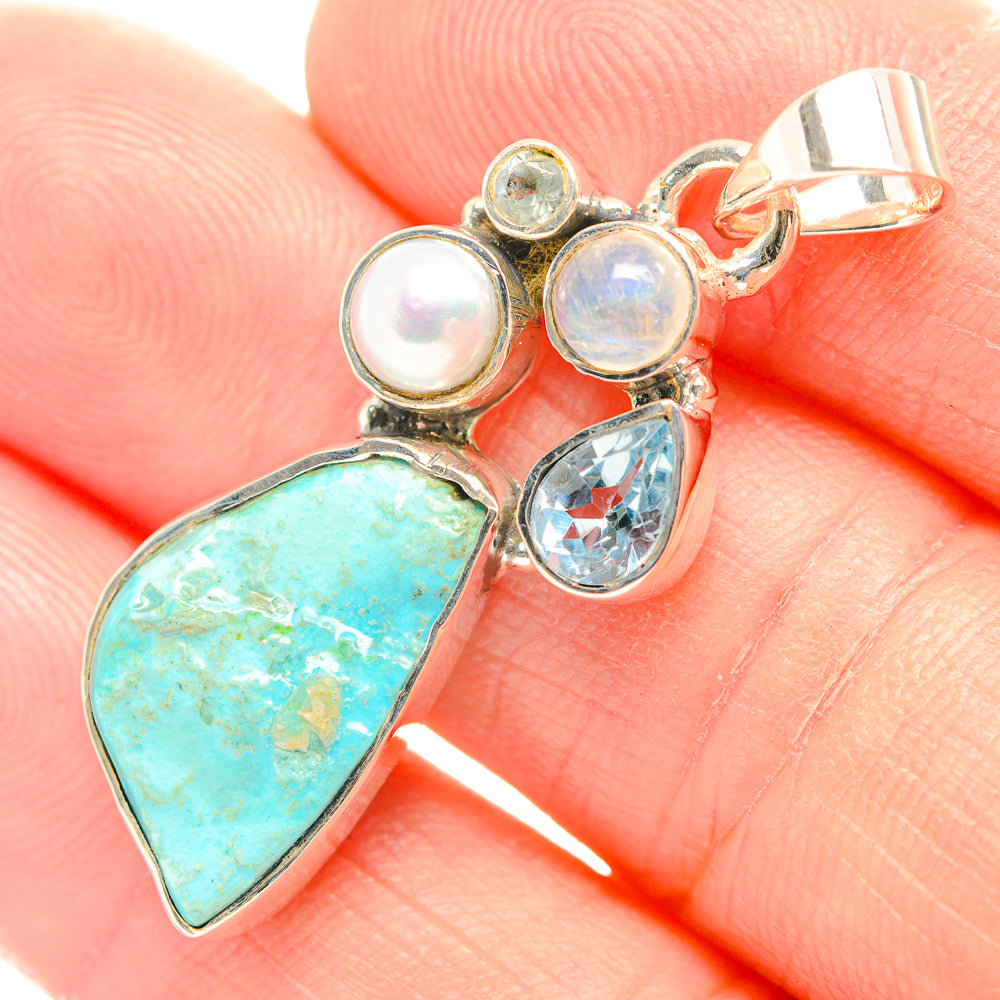 Chrysocolla Pendants handcrafted by Anasilvercos - PD32048