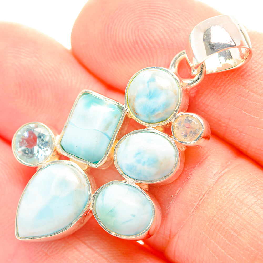 Larimar Pendants handcrafted by Anasilvercos - PD32049