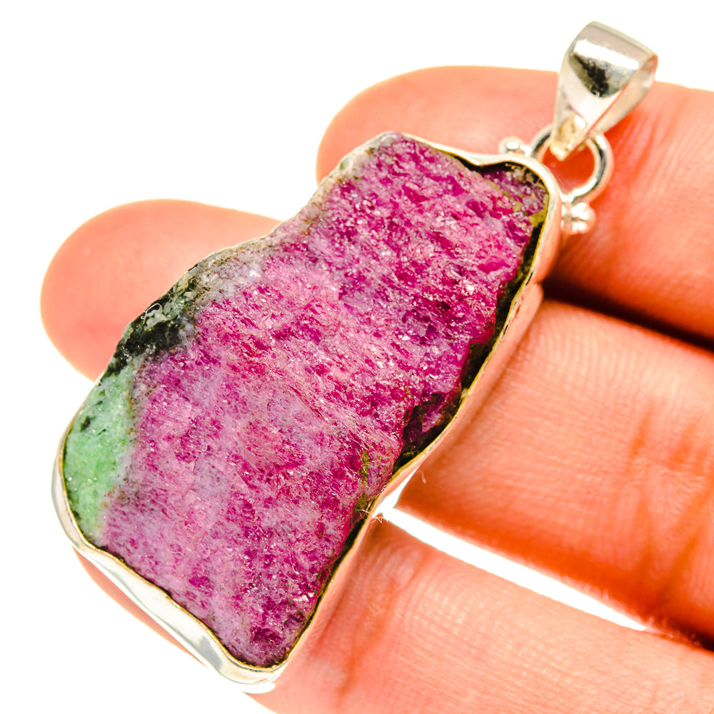 Ruby Zoisite Pendants handcrafted by Anasilvercos - PD3205