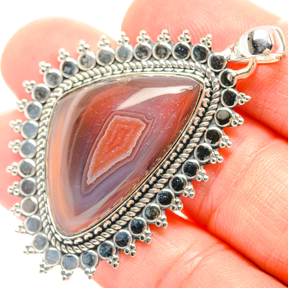 Botswana Agate Pendants handcrafted by Anasilvercos - PD32056