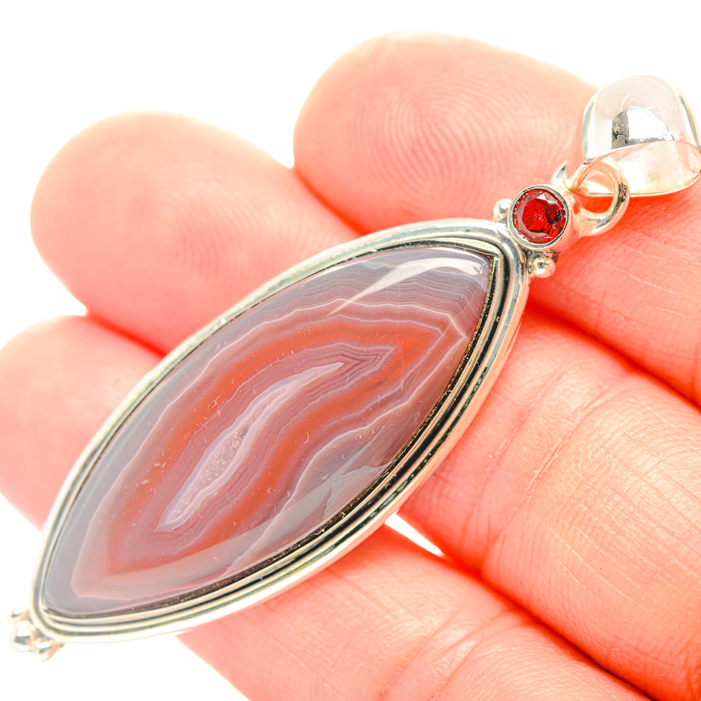 Botswana Agate Pendants handcrafted by Anasilvercos - PD32061