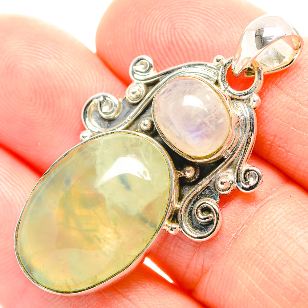 Prehnite Pendants handcrafted by Anasilvercos - PD32069