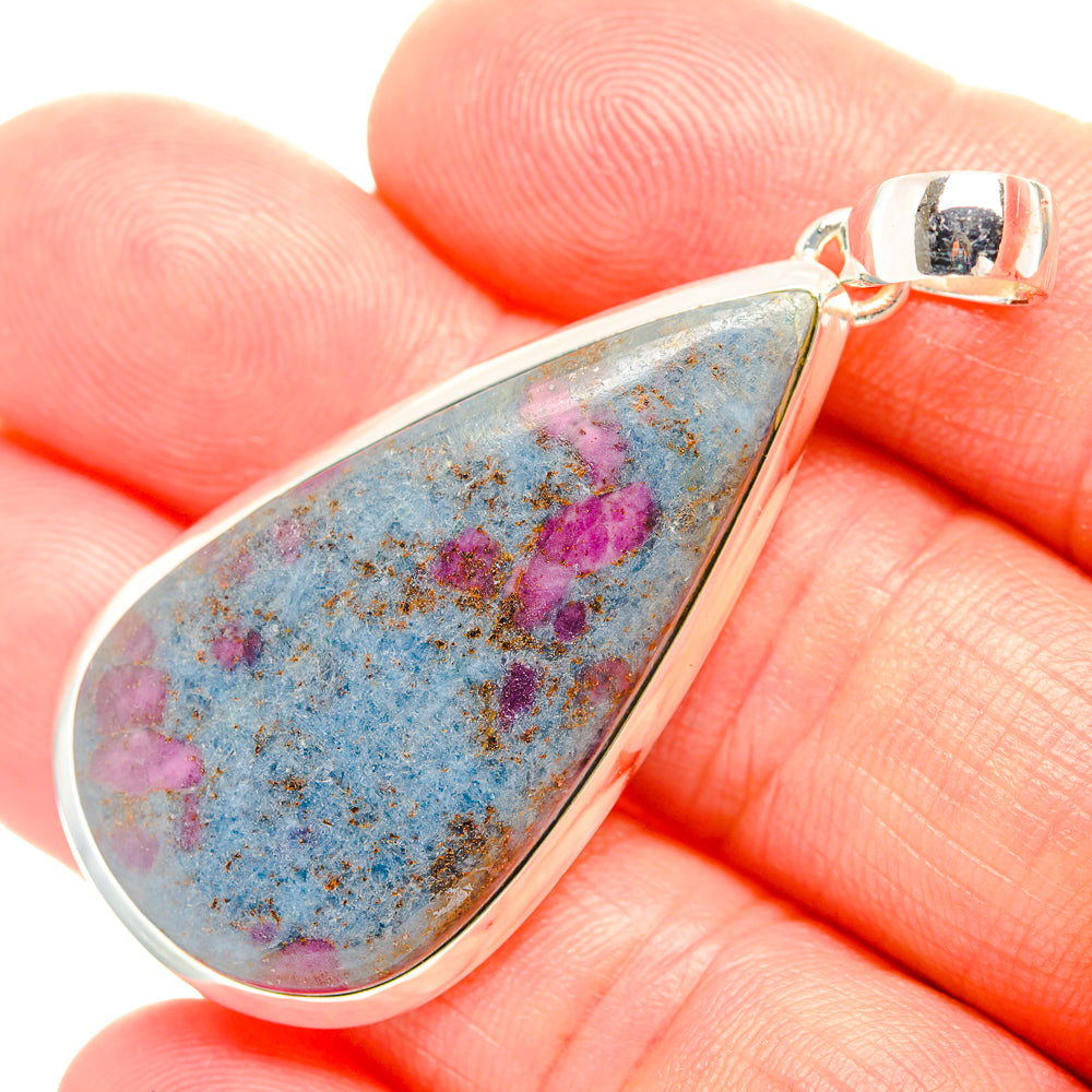 Ruby Fuchsite Pendants handcrafted by Anasilvercos - PD32074